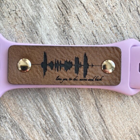 Love You To The Moon And Back Soundwave Band For Apple 38-42mm - Light Purple - Picture 3 of 3